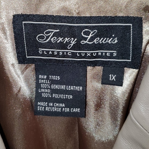 Jerry Lewis Mens Tan Leather Jacket - Picture 2 of 3